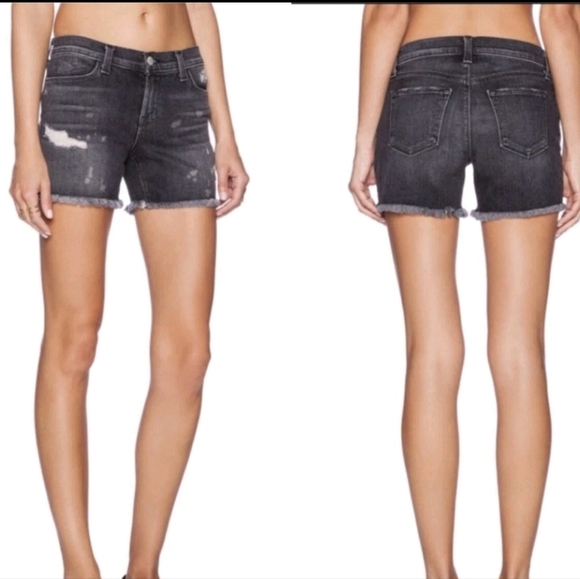 🖤 J Brand Mia Vagabond Distressed Denim Shorts | Black | Size 29 - Picture 9 of 9
